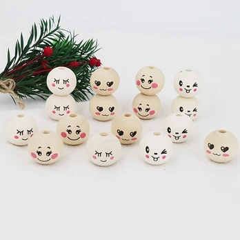 Medinių karoliukų rinkinys, 16pcs wink