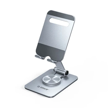 Orico PS2 foldable phone stand, 360° rotating - sidabrinis