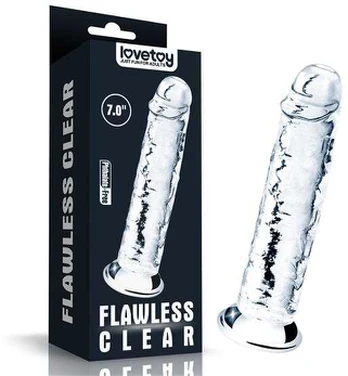 LoveToy Nepriekaištingas skaidrus dildo 7.0''