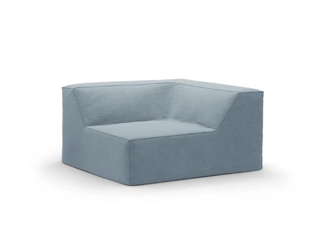Corner Modul, "Jodie", 1 Seat, 102x102x70, Muted Blue