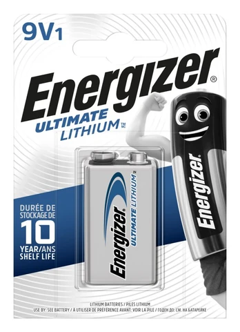 Energizer Ultimate Lithium 9V baterija, 1 vnt.