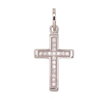 Sidabrinis kryželis su cirkoniais „Sacred Cross IX“