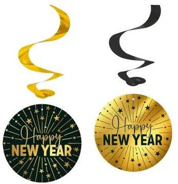 Globos Europe Bv Happy New Year spiraler, 4 stk