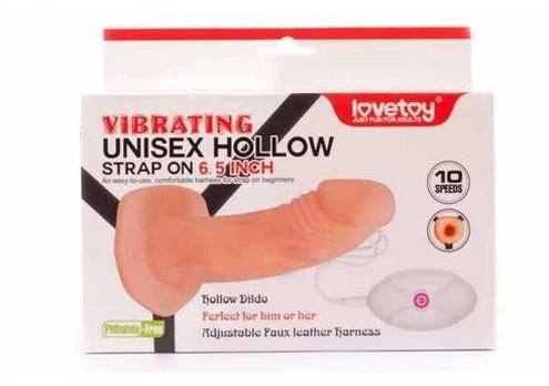 LOVETOY vibruojantis unisex tuščiaviduris dirželis