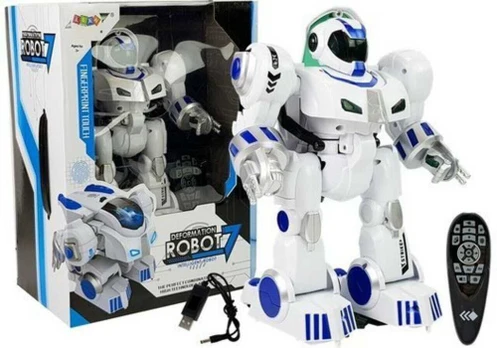 Interaktyvus robotas su nuotolinio valdymo pultu