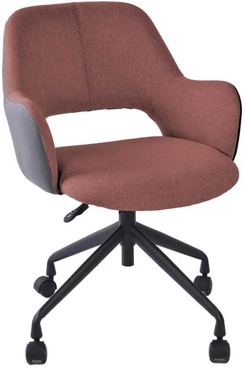 Biuro kėdė KENO with castors, dark pink/pilkas