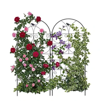 Relaxdays Trellis rinkinys, plienas, juoda