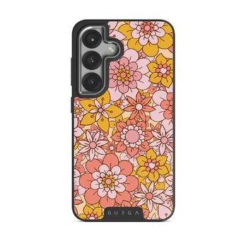 Garden Brunch - Floral Samsung Galaxy S25 Case, Elite Dark (Magnetic) / Silver