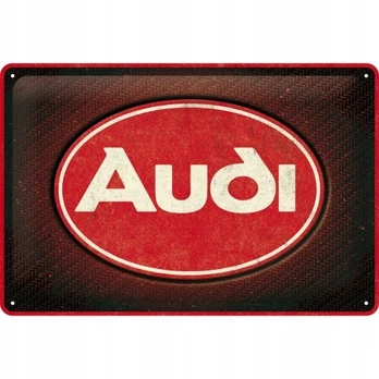 Nostalgic Art Plakatas 20x30 Audi Logo Red Shine