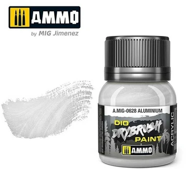 AMMO by MIG Jimenez AMMO MIG - Sendinimo priemonė DRYBRUSH Aliuminio, 40ml, 0628