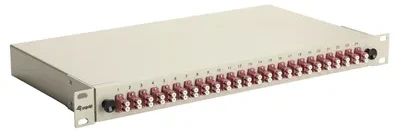 Equip 24-Port Fiber Optic Splice Box, LC Duplex, OM4, 1U, Equipped, Grey