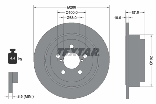 TEXTAR 92082000 Brake Disc