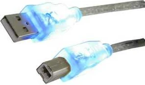 Kabelis USB MediaRange USB-A - USB-B 1.8 m Permatomas (MRCS109)