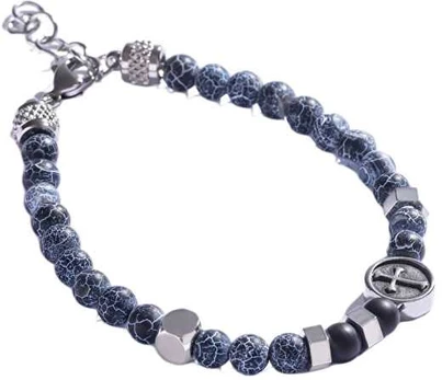 Marc Malone Men´s beaded bracelet with cracked agate MCGB5025