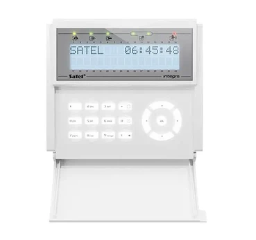 Klaviatūra Satel INT-KLCD-W Manipulator LCD, balta pašvietimas