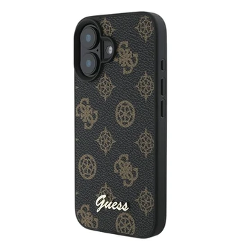 Guess GUHMP16MPGPYSK iPhone 16 Plus 6.7" juoda/juodas hardcase PU Peony Script MagSafe