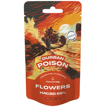 Canntropy H4CBD Durban Poison kanapių žiedai 60% 3g