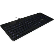 CANYON keyboard HKB-5 EN/RU LED Multimedia Slim Black | CNS-HKB5RU kaina