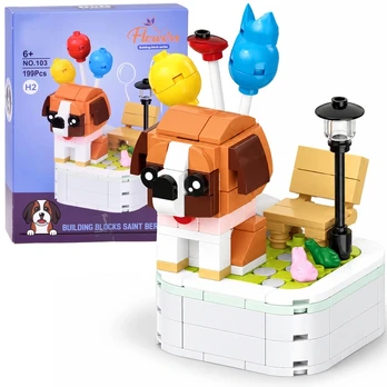 Technical blocks Series: dogs on a base Bernardyn 199pcs ZA6620 D