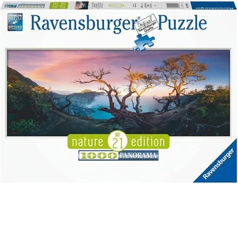 Ravensburger panoraminė dėlionė „Rūgštinis Idženo ežeras, Java“, 1000 det.