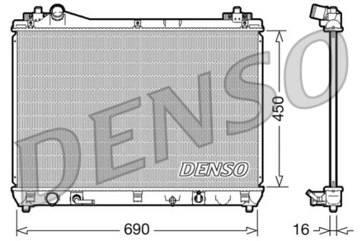 Variklio radiatorius DENSO DRM47017