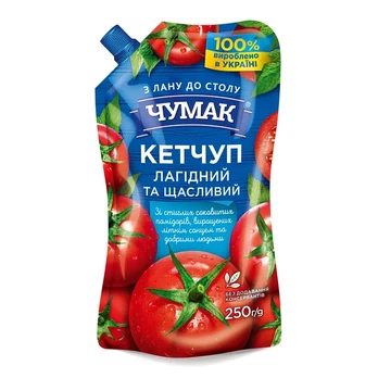 Švelnus kečupas CHUMAK, 250 g