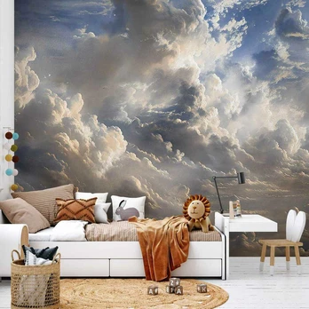 Artgeist Fototapetas - Golden Reflections on Clouds Foretelling Dusk