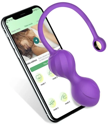 Moteriškas vibratorius su APP Control, violetinė