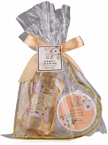 Accentra Bath set HONEY JASMINE in wire basket