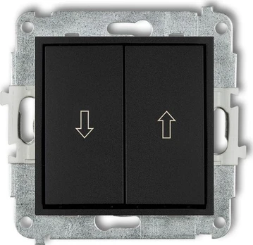 Karlik Mini Shutter mygtukas juodas matinis (12MWP-8)