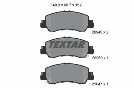 TEXTAR 2094901 Brake pad set