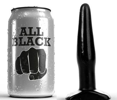 ALL BLACK juodas analinis kaištis, 11 cm