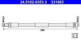 Stabdžių žarnelė ATE 24.5102-0353.3