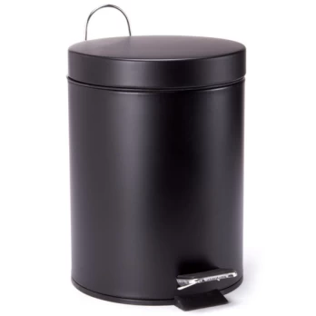 Šiukšlių dėžė MSV, su pedalu, juodos sp., 5 l