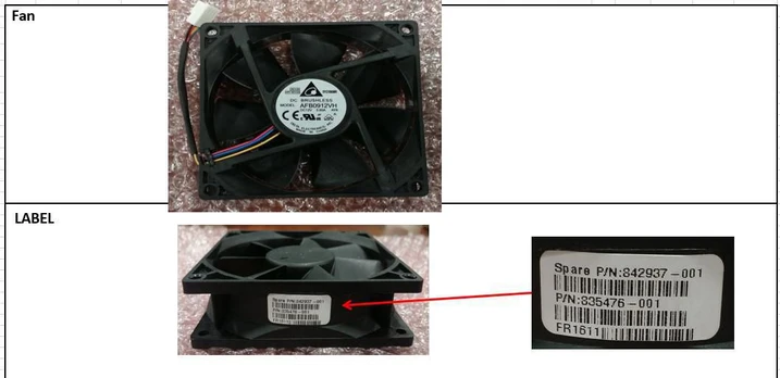 Proliant ML10 Gen 9 Rear Fan