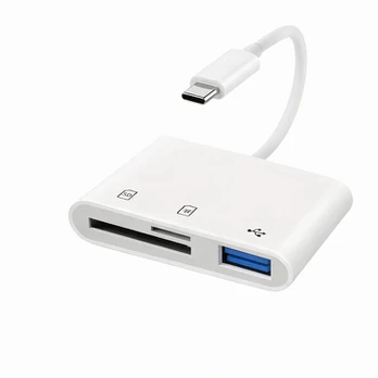 USB-C SD kortelių skaitytuvas 3 in 1, 1 vnt.