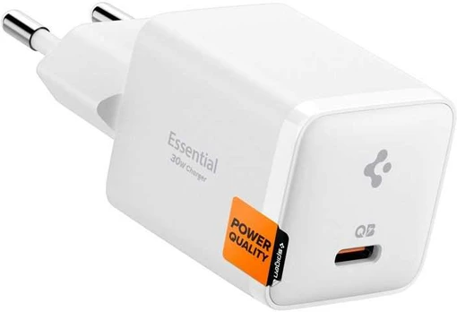 Dėklas Spigen Essential 30W Wall Charger EE301EU, all baltas
