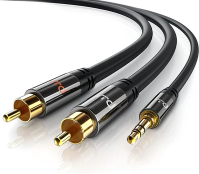 Primewire 3.5mm į 2x Cinch garso kabelis, 5m