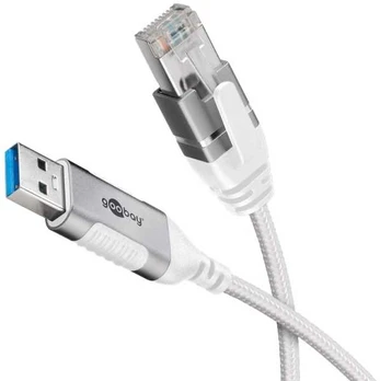 Goobay Ethernet-kabelis USB-A 3.0 til RJ45, Slim, 1,5 m