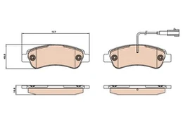 TRW GDB2068 Brake pad set