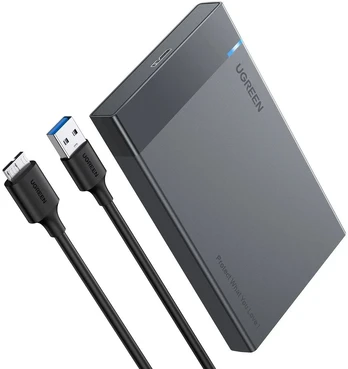 UGREEN HDD SSD 2.5 Inch SATA Drive Enclosure with USB-A to Micro USB Cable 5Gbps 0.5