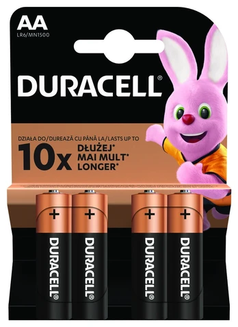 Baterijos DURACELL Basic, AA (LR6), 4 vnt.