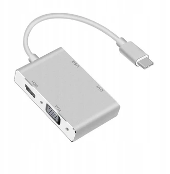Adapteris Kabelis Usb Type C Usb-c į Vga Dvi Hdmi Usb