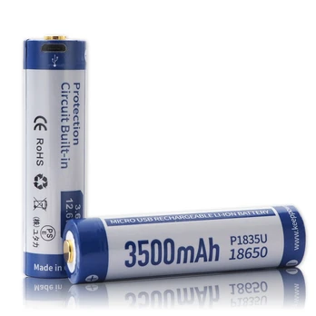 18650 3500mAh su USB, Keeppower baterija su apsauga