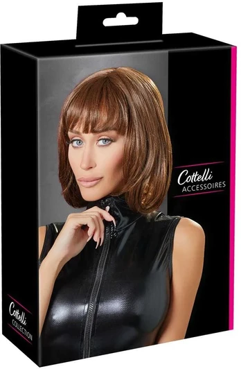 Cottelli Collection Wig bob, brown Seksualus perukas