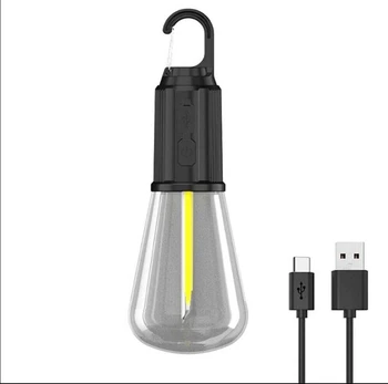 LED kempingo lempa, juoda