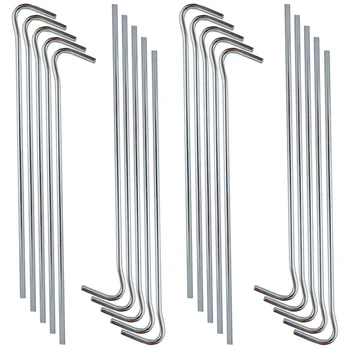 Verk Group Tent piles holidays anchor pins steel 18cm 20pcs hook & loop pegs