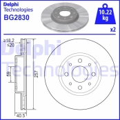 DELPHI BG2830 Brake Disc kaina