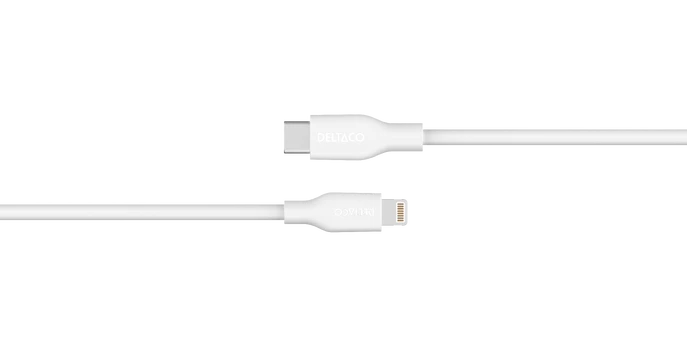 USB-C - Lightning cable DELTACO, 2 m, white / IPLH-452-1 / 1903216