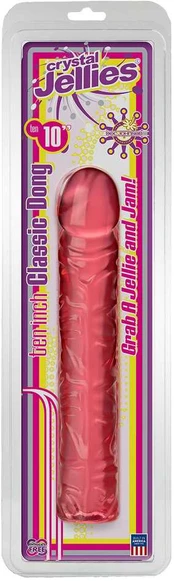Doc Johnson Crystal Jellies 10" Clear Model - Flexible Intimate Device